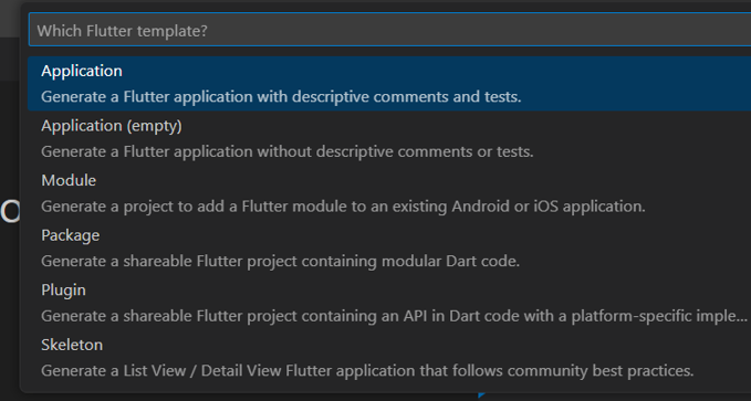 Flutter projekt indítása VSCode-ból