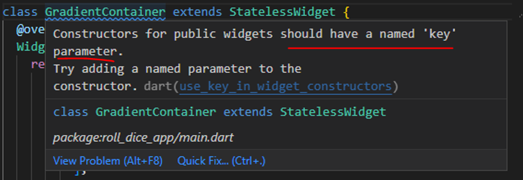 missing key parameter