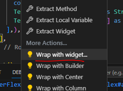  Wrap with widget...