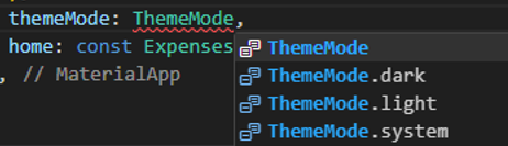 ThemeMode értékek