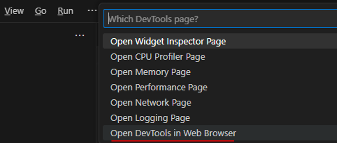 Open DevTools in Web Browser