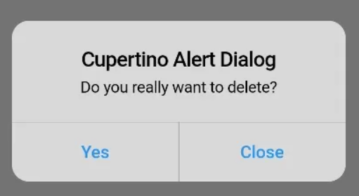 CupertinoAlertDialog iOS